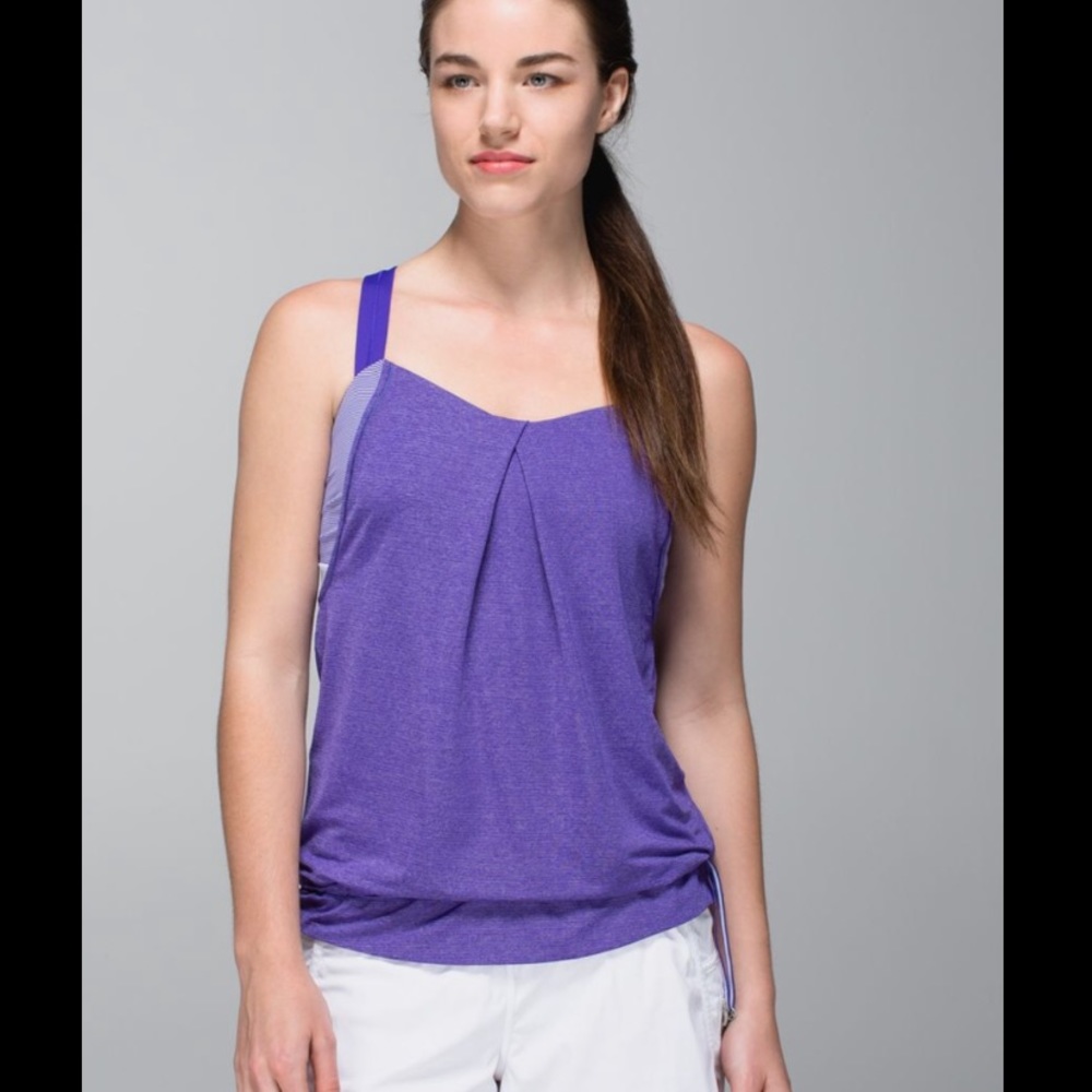 Lululemon Rest Less tank heathered bruised berry